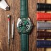 Rubber Alligator Vegan silicone watch strap replacement 20mm 21mm 22mm for luxury watches (5)