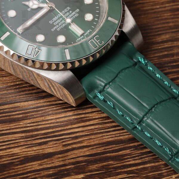 Rubber Alligator Vegan silicone watch strap replacement 20mm 21mm 22mm for luxury watches (8)