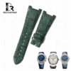 Custom Handmade Green Alligator leather watch bands for Girard Perregaux Laureato watch strap replacement GP laureato 81005 for sale (1)