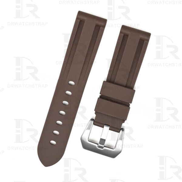 FKM rubber Panerai Rubber watch bands 22mm 24mm Replacement Brown watch band for sale