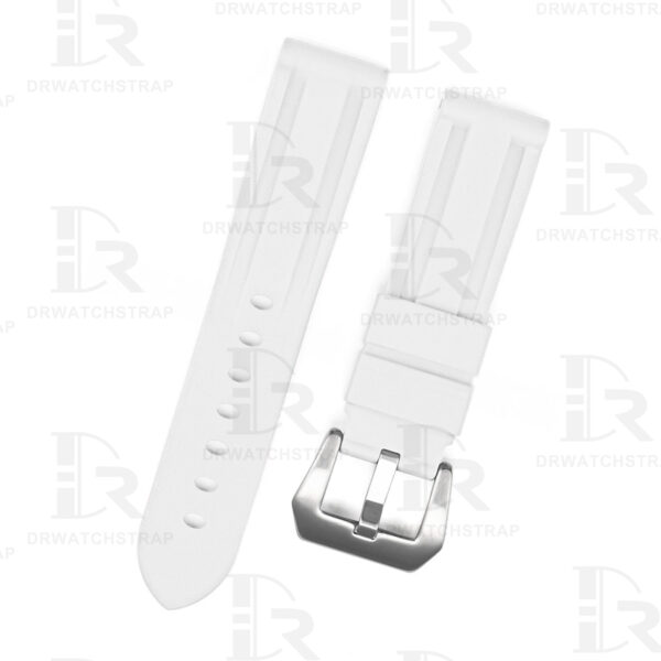 FKM rubber Panerai Rubber watch bands 22mm 24mm Replacement White watch band for sale