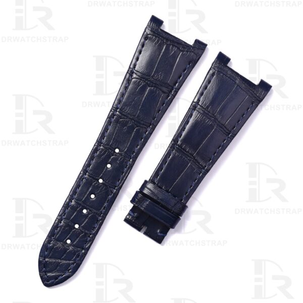 Handmade Dark blue Alligator leather watchbands for Girard Perregaux Laureato watch strap replacement GP laureato 81005 for sale (1)