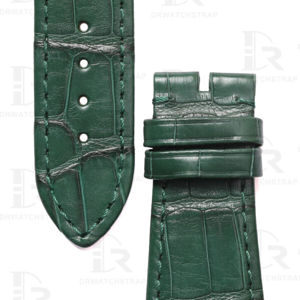Handmade Green Alligator leather watch bands for Girard Perregaux Laureato watch strap replacement GP laureato 81005 for sale (3)