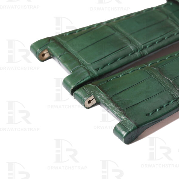 Handmade Green Alligator leather watchbands for Girard Perregaux Laureato watch strap replacement GP laureato 81005 for sale (1)