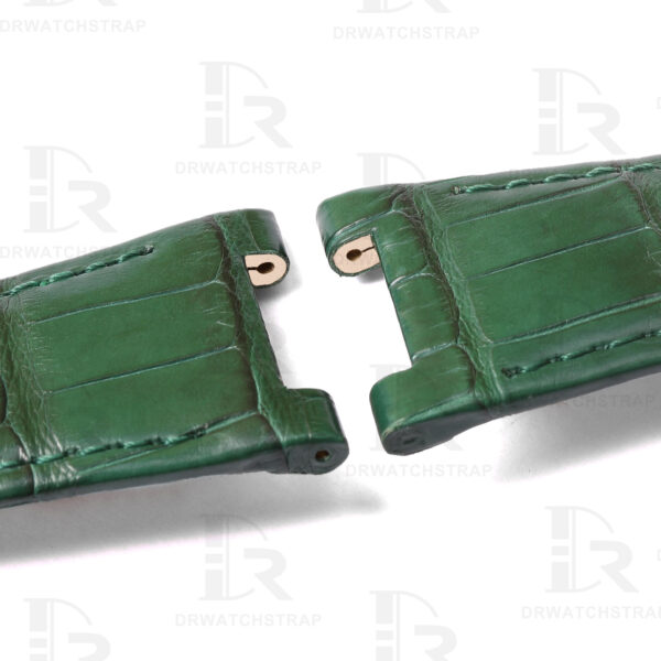 Handmade Green Alligator leather watchbands for Girard Perregaux Laureato watch strap replacement GP laureato 81005 for sale (2)