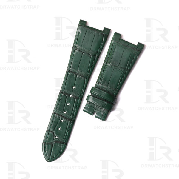 Handmade Green Alligator leather watchbands for Girard Perregaux Laureato watch strap replacement GP laureato 81005 for sale (3)