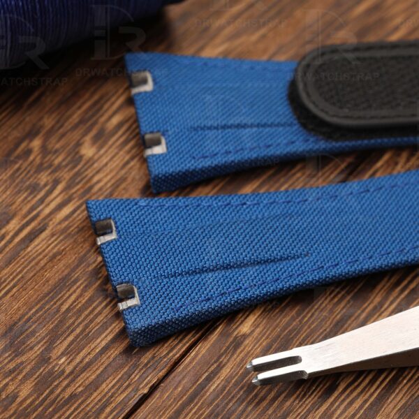 Buy custom udemars Piguet Royal Oak Offshore Diver 15710 26420 quick release Blue strap Velcro watch bands Canvas handmade for sale (2)