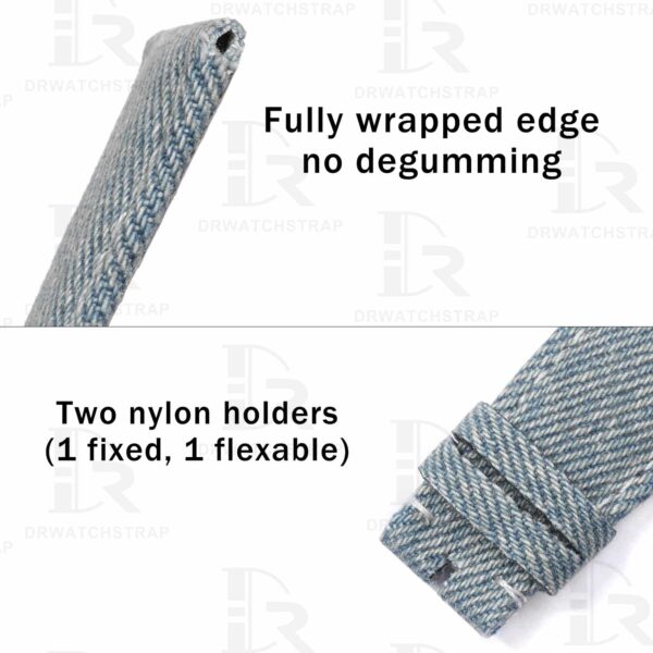 Buy Custom Handmade Jeans strap for Patek Philippe 5330G watchbands replacement for sale