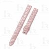Custom Pearl Pink Round-scale alligator leather watch band for Chopard Happy Diamond watch strap (1)