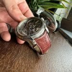 Custom Audemars Piguet Royal Oak green leather strap Alligator watch band