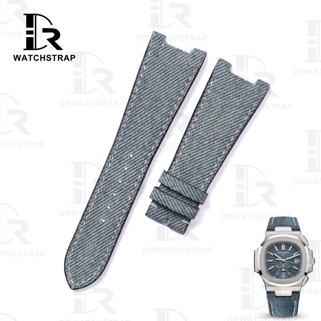 Buy Custom patek philippe Nautilus 5711 Denim strap 21mm 25mm replacement watch bands (1)