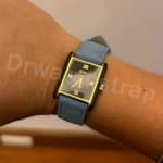 Cartier Tank solo black satin watch band replacement strap drwatchstrap