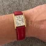 Cartier Tank Must 23mm Green Alligator leather strap watch band for sale (3)