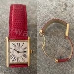 Cartier Tank Must 23mm Green Alligator leather strap watch band for sale (6)