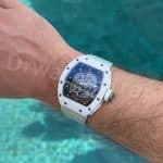 Custom handmade Pink green blue Elastic watch band for Richard Mille strap