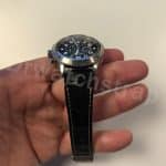 Custom Breguet Type XX 3810 black Alligator leather watch band strap cream stitching (2)