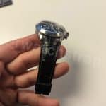 Custom Breguet Queen straps - Reine De Naples leather strap black blue alligator watch band