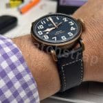 OEM leather strap for Zenith ELITE STAR black alligator replacement watch band - Customized