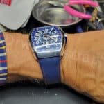 Pink America Alligator leather watch band strap fot Franck Muller CASABLANCA 8880 color dreams wristwatch
