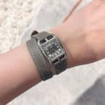 Hermes Gray calfskin leather watch band (2)