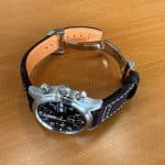 IWC Pilot Spitfire Black calfskin leather watch band (1)