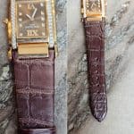 Handmade Patek Philippe twenty 4 strap black Satin
