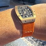 Richard Mille Orange elastic strap Nylon watch