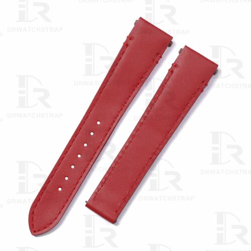 Custom New Cartier Santos Blue leather watch strap 19mm 21mm replacement watch strap