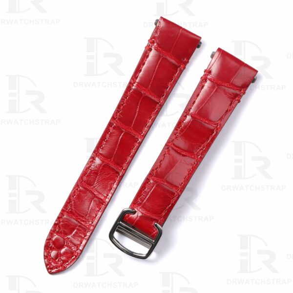Premium Quick release calfskin Cartier Santos quickswitch Red leather watch strap & watch band replacement with an interchangeable system for men’s women’s Cartier Santos Larga Medium wa (2)