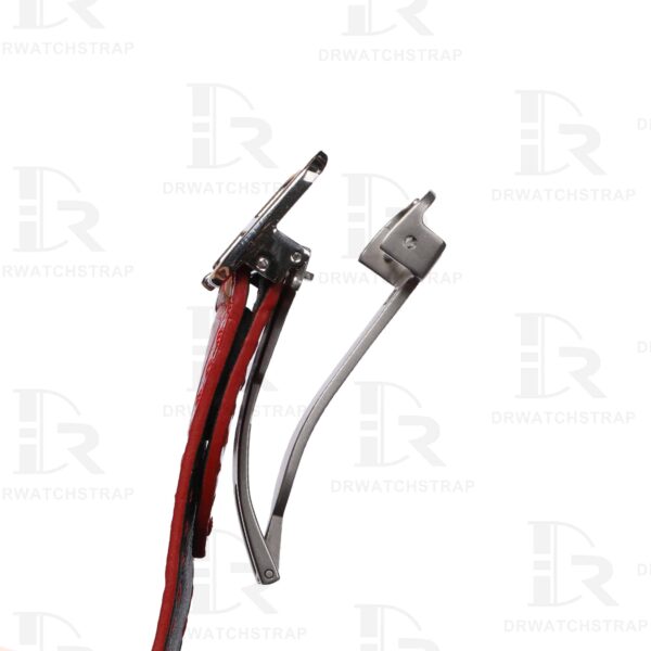 Premium Quick release calfskin Cartier Santos quickswitch Red leather watch strap & watch band replacement with an interchangeable system for men’s women’s Cartier Santos Larga Medium wa (4)