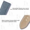 Buy custom handmade blue jeans Denim leather watch bands for patek philippe calatrava 5524r strap 21mm replacement (4)