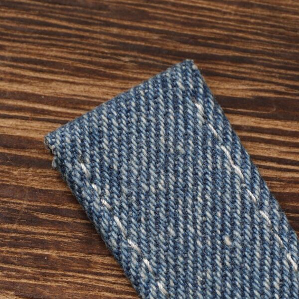 Buy custom handmade blue jeans Denim leather watch bands for patek philippe calatrava 5524r straps 21mm replacement (3)