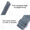 Buy custom handmade blue jeans Denim leather watch bands for patek philippe calatrava 5524r straps 21mm replacement (5)
