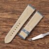 Buy custom handmade blue jeans Denim leather watch bands for patek philippe calatrava 5524r watch band 21mm replacement (2)