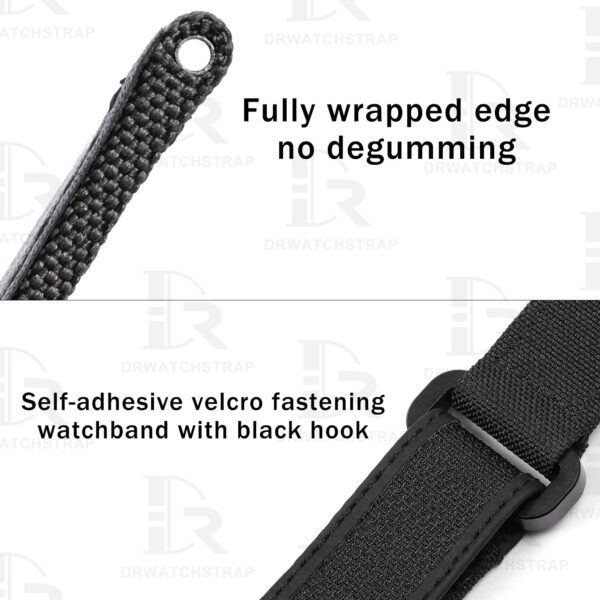 Custom Black Panerai Nylon Velcro Strap Replacement 22mm 24mm 26mm watch bands for sal (2)
