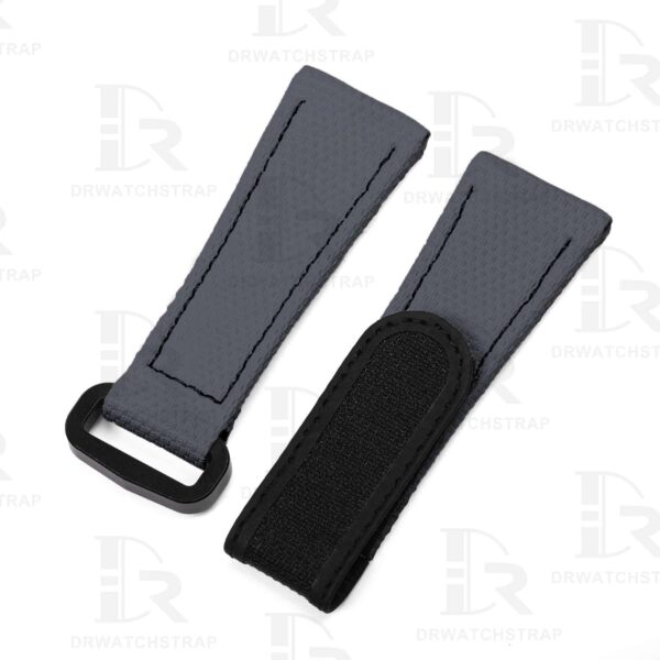 Custom Dark Gray Panerai Rubber Velcro watch Strap Replacement 22mm 24mm 26mm watch Straps for sal