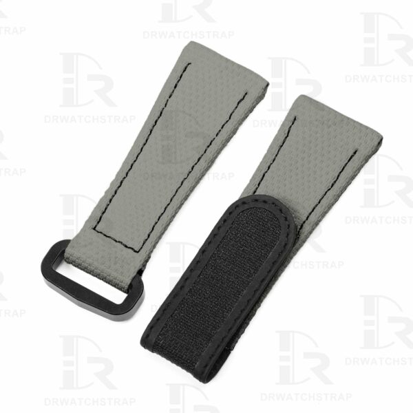 Custom Gray Panerai Rubber Velcro watch Strap Replacement 22mm 24mm 26mm watch Straps for sal