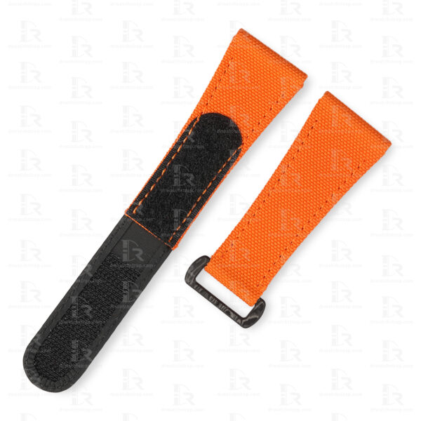 Custom Orange Panerai Nylon Velcro Strap Replacement 22mm 24mm 26mm watch bands for sale