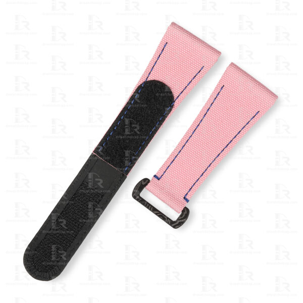 Custom Pink Panerai Nylon Velcro Strap Replacement 22mm 24mm 26mm watch bands for sale