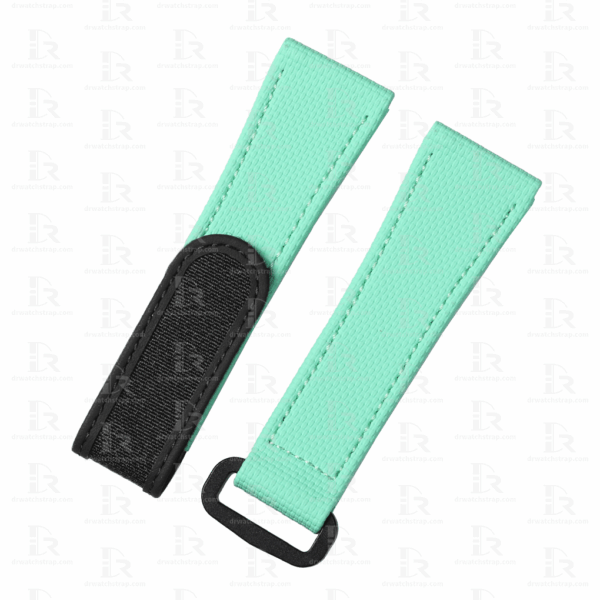 Custom Tiffany blue Rubber Velcro watch strap replacement for Panerai 22mm 24mm 26mm band