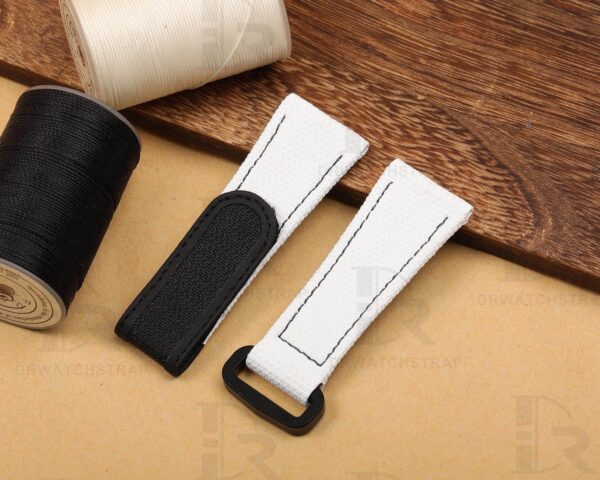 Custom White Panerai Rubber Velcro watch Strap Replacement 22mm 24mm 26mm watch Straps for sal (4)