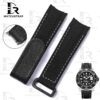 Custom replacement 21mm Black velcro watch band for Rolex Carbon Sea Dweller strap (1)