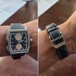 IWC Da Vinci Dark Blue calfskin bamboo pattern (1)