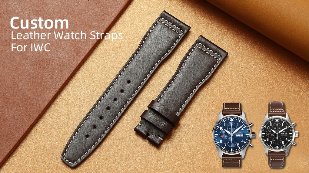 Custom leather watch straps for IWC Pilot