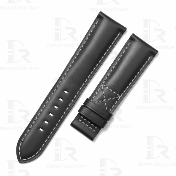 Buy Custom replacement Black Calfskin Leather Strap for Patek Philippe Calatrava 5524 watch band 21mm for sal