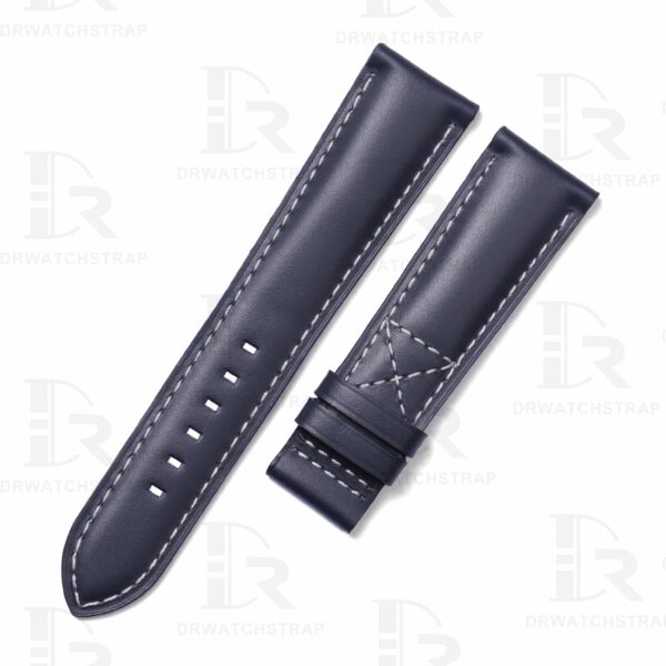 Buy Custom replacement Blue Calfskin Leather Strap for Patek Philippe Calatrava 5524 watch band 21mm for sal