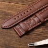 Buy Custom replacement Brown Calfskin Leather Strap for Patek Philippe Calatrava 5524 watch Strap 21mm for sal (2)