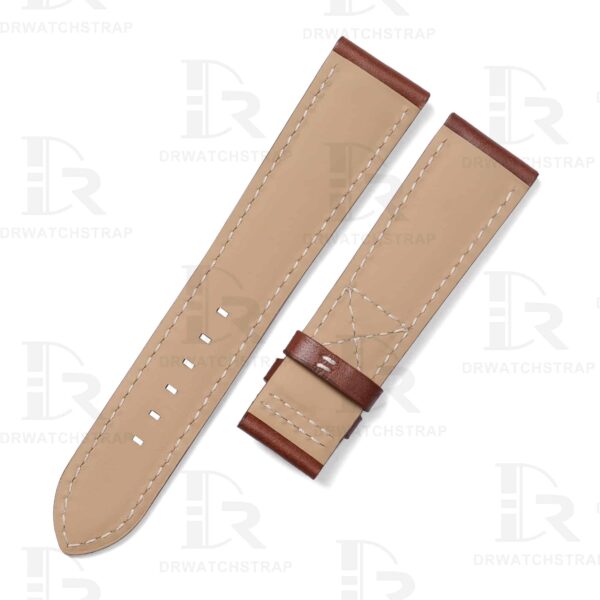 Buy Custom replacement Brown Calfskin Leather Strap for Patek Philippe Calatrava 5524 watchbands 21mm for sal (3)