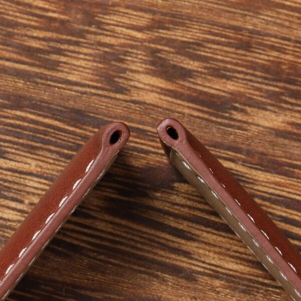 Buy Custom replacement Brown Calfskin Leather Strap for Patek Philippe Calatrava 5524 watchbands 21mm for sal (6)