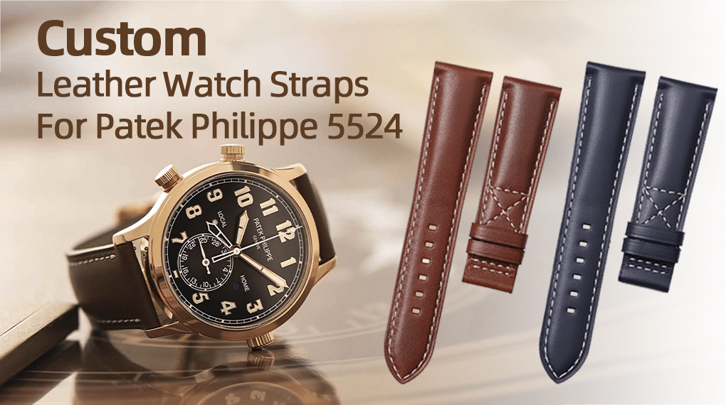 Custom Leather Watch Straps For Patek Philippe Calatrava 5524R (2)